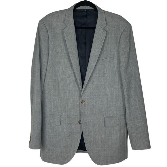 J Crew Ludlow Mens 42L Gray Cross Weave Sport Coat Italian Wool Tollegno - Picture 1 of 8
